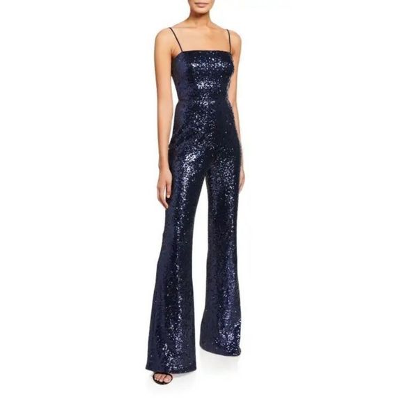 Love by Theia Sequin Sleeveless Jumpsuit Romper - Picture 1 of 13